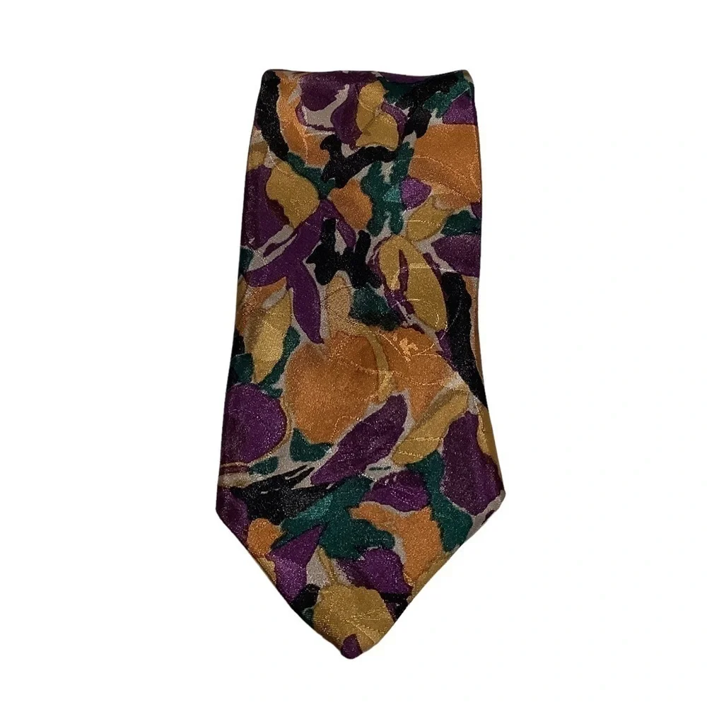 BOSTON TRADERS Abstract Floral Silk‎ Blend Neck Tie Lot OS